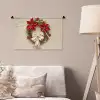 Deurkrans - Strik - Kerst - Rood - Groen Wandkleed katoen klein -sfeer4