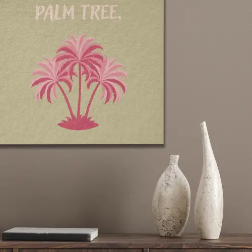 Groen - Zomer - Quote - Palmboom PET vilt klein -sfeer6_closeup