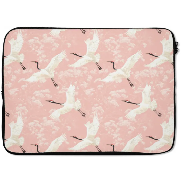 Kraanvogels - Bloesem - Roze laptophoes neopreen klein 279 -zkaufland3dotto
