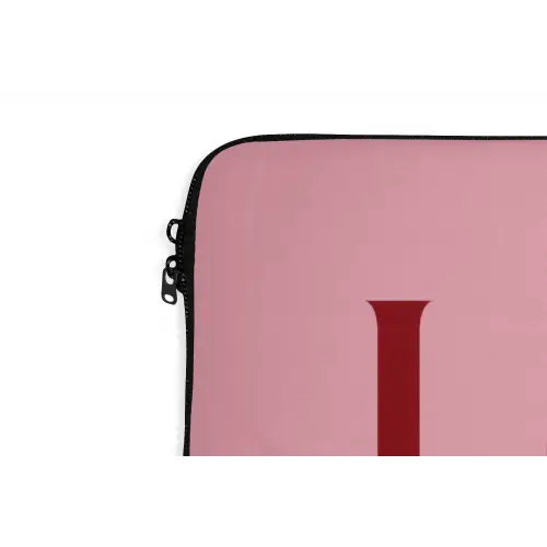 Love - Roze - Spiegeling laptophoes neopreen klein -detail