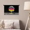 Maan - Geel - Roze - Zwart Wandkleed katoen klein -sfeer4