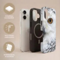Sneeuwuil - Oog - Wildlife - Wit Toughcase MagSafe Apple iPhone 17 klein -USP_Lagen_DE