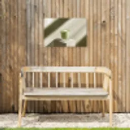 Matcha - Glas - Groen - Minimalistisch Tuinposter op houten frame 2 cm dik klein -sfeer4