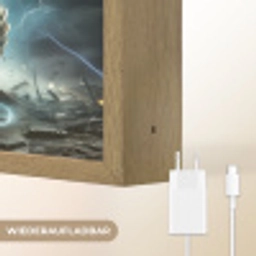 Monstertruck - Bliksem - Blauw - Jongens - Auto Light Box met batterij (Wandlamp kind) middel -USP_websiteoplaadbaarDE