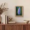 Bloemen - Blauw - Dennenboom Light Box met kabel (Tafellamp) klein -sfeer2