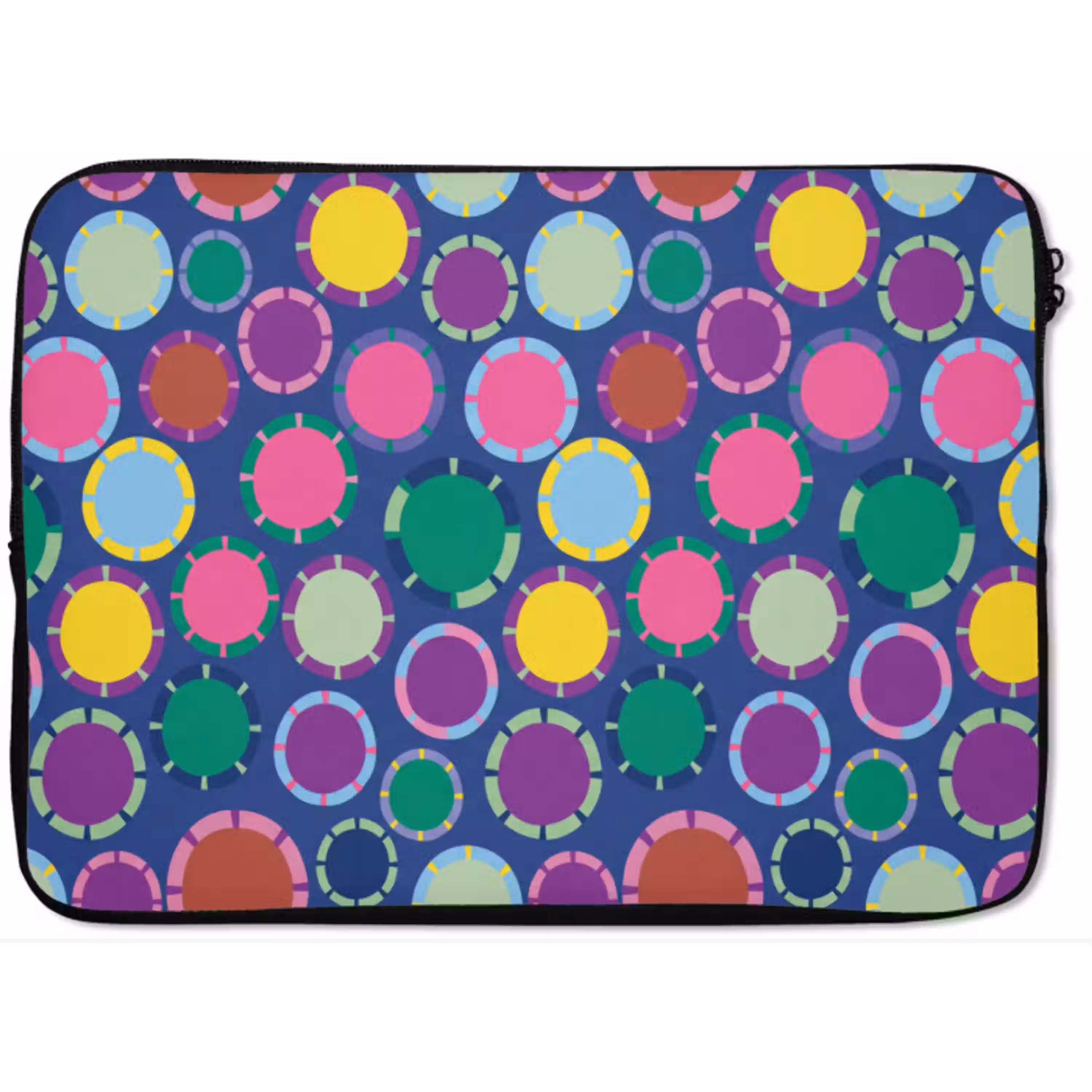 Patroon - Cirkels - Abstract - Kleurrijk laptophoes neopreen klein -zkaufland3dotto