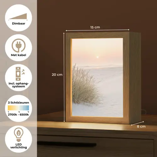 Horizon - Duinlandschap - Zand Light Box met kabel (Tafellamp) klein -USP_NL