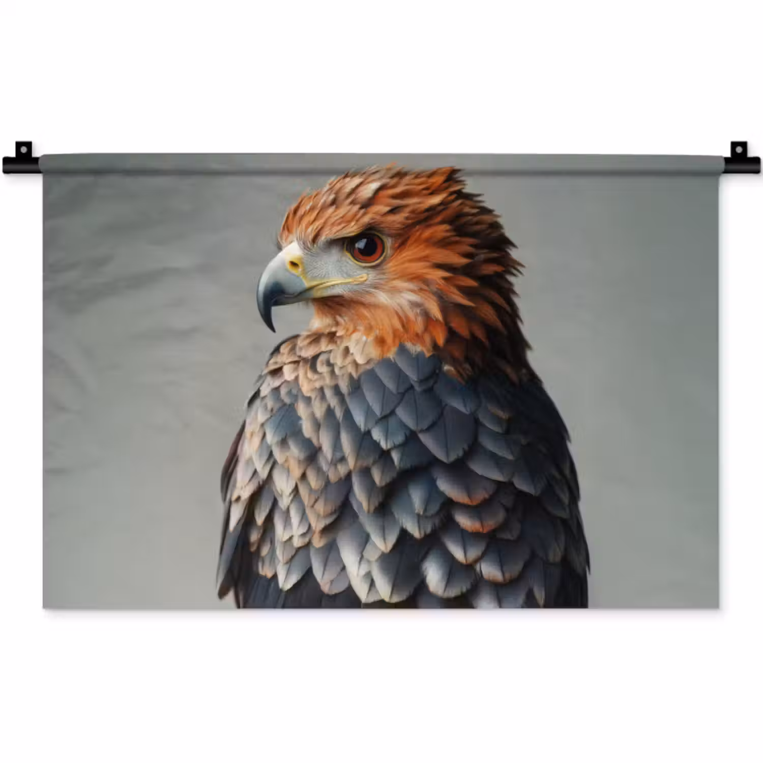 Wandkleed - Vogel - Realistisch - Veren - Bruin