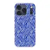 Zebra - Patroon - Kobalt - Blauw Telefoonhoesje iPhone 17 Pro klein 878 -3d