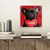Amor - Hond  - Hartje - Rood plexiglas 5mm klein -sfeer1