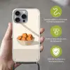 Mand - Fruit - Minimalistisch - Oranje Hoesje iPhone 16 Pro Max met koord klein -sfeer2_NL