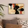 Zijaanzicht - Vrouw - Vormen canvas 2cm klein -sfeer1