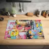 Expressief - Milkshake - Vrouw - Felle kleuren Inductie beschermer vinyl 3mm klein -sfeer5