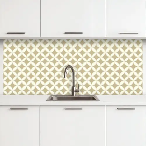 Symmetrisch - Motief - Beige keuken achterwand 2 middel 871 -3d