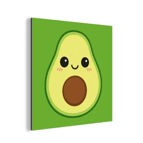 Avocado - Groen - Speels aluminium wit klein -3d