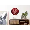 Jingle - Bells - Kerst - Rood Wandcirkel aluminium klein -kantoor