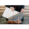 Wit - Marmer - Grijze aders laptophoes neopreen klein 279 -tas