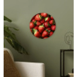 Aardbei - Fruit - Rood Wandcirkel plexiglas klein -sfeer3