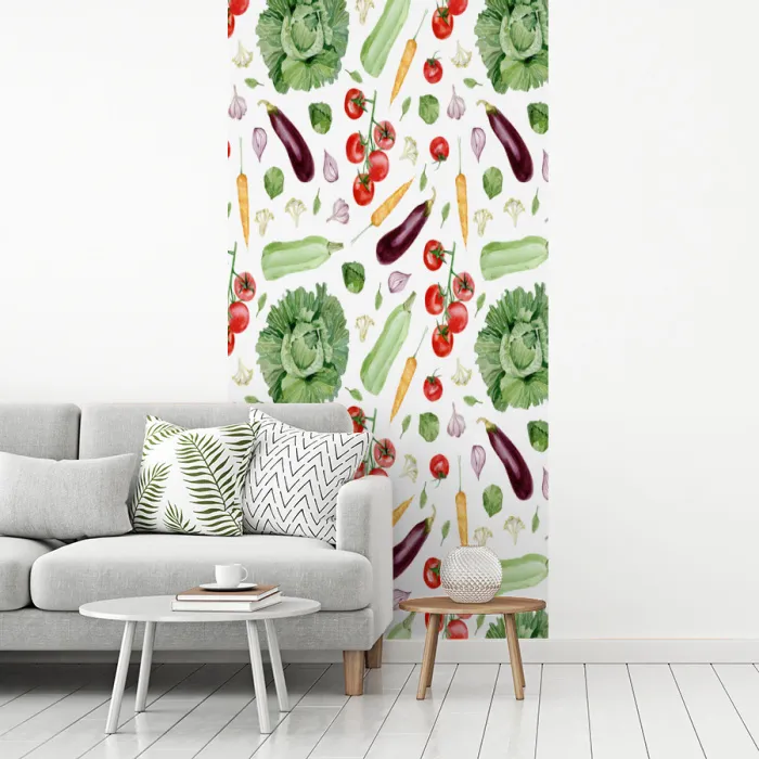 Patroon - Groente - Aquarel fotobehang vinyl groot 64 -woonkamer