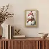 Sneeuwpop - Winter - Sneeuw - Beige Light Box met kabel (Tafellamp) klein -sfeer2