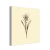 Zwart - Narcis - Illustratie aluminium wit klein -3d