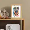 Hond - Verf - Dieren - Kleurrijk - Duitse Herder Light Box met kabel klein -sfeer2_kind