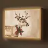 Gewei - Kerst - Rendier - Rood Light Box met batterij (Wandlamp) middel -z3d_website