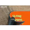 Slow down you're doing fine - Oranje - Simple Placemat vinyl groot -closeup