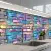 Gloed - Kleuren - Muur - Glans keuken achterwand 2 middel 871 -3d_schuin