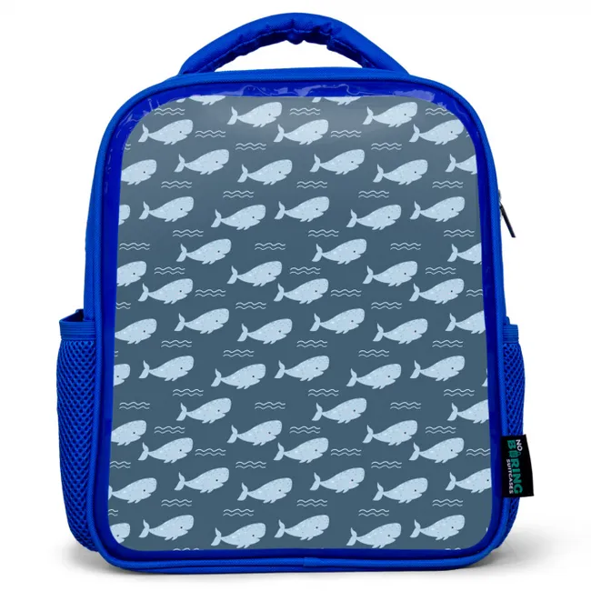 Klein - Oceaan - Golven - Blauw Kinderrugzak - Blauw middel 862 -3d