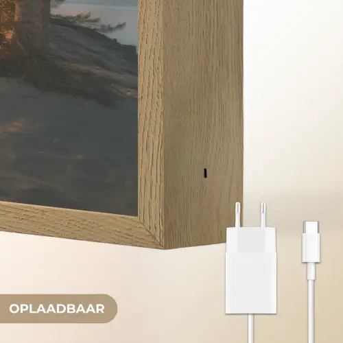Palmbomen - Hangmat - Strand - Zonsondergang Light Box met batterij (Wandlamp) middel -USP_websiteoplaadbaarNL