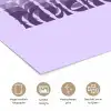 Mucho amor - Paars - Gelaagde letters poster papier klein -closeup_NL
