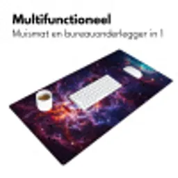 Space - Stars - Abstract - Colorful Muismat XXL klein -sfeer4