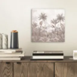 Jungle - Dieren - Palmbomen aluminium wit klein -sfeer1