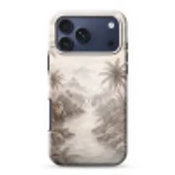 Jungle - Watervallen - Tropisch - Illustratie Toughcase MagSafe Apple iPhone 17 Pro Max klein -3d