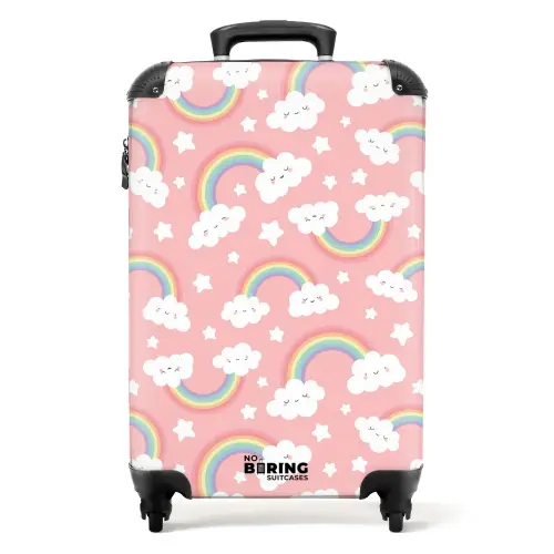 Dromerige regenbooghemel NBS - Handbagage koffer - Kinderen Unisex middel -productfoto_recht