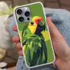Papegaai - Groen - Snavel - Abstract Hoesje iPhone 16 Pro Max met koord klein -sfeer3