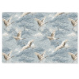 Wolken - Kraanvogels - Blauw Deurmat klein 898 -zkaufland3d