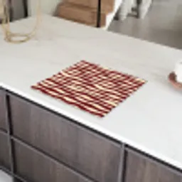 Golven - Rood - Patroon - Crème Inductie beschermer vinyl 3mm middel 274 -sfeer8