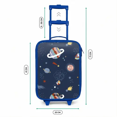 Planeten in de hemel Kinderkoffer - Blauw klein -productfoto_formaten