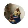 Het melkmeisje - Kunst - Oude meesters - Vermeer Wandcirkel Organisch Forex 3mm klein -3d