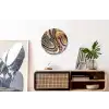 Marmerlook - Goud - Glitter - Luxe - Marmer - Wit Wandcirkel aluminium klein -kantoor