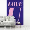 Love - Blauw - Valentijn fotobehang vinyl groot -woonkamer