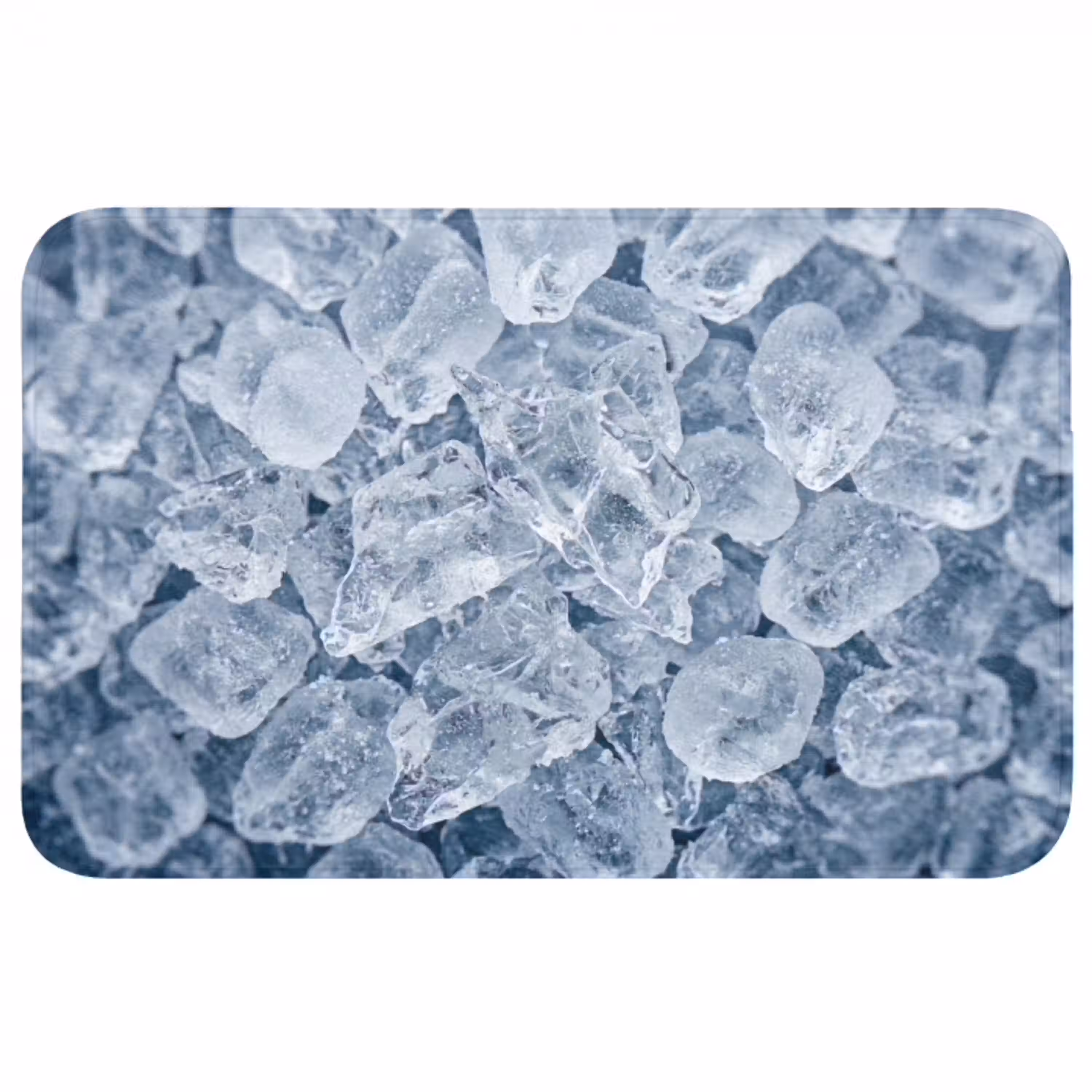 Ijsblokjes - Water - Blauw WCmat middel -3d