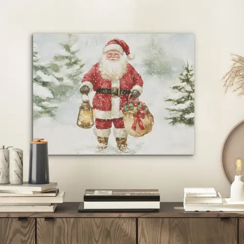 Kerstman- Winter - Sneeuw - Wit - Rood PET vilt klein -sfeer1