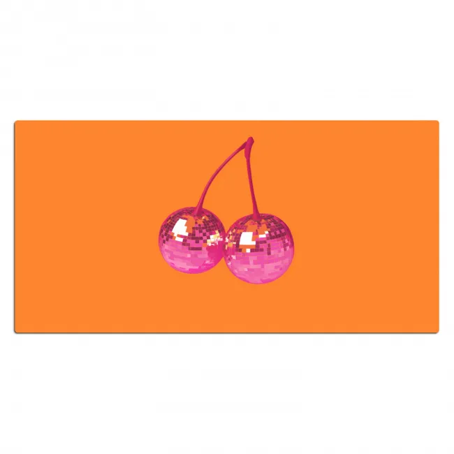 Bureau onderlegger - Discoballen - Kers - Spiegels - Roze