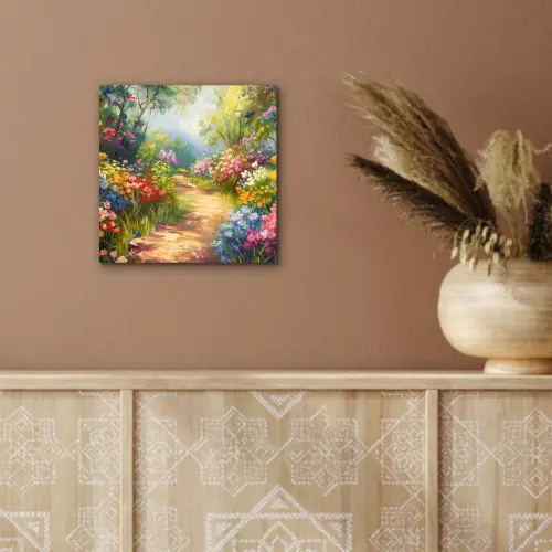 Natuur - Landschap - Bloemen - Kleurrijk aluminium wit klein -sfeer4