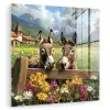 Ezels - Bloemen - Zomers plexiglas 5mm klein -zzzproduct_nieuw
