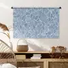 Abstract - Blauw - Bladeren Wandkleed katoen middel -sfeer5
