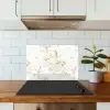 Wit - Marmer - Luxe - Goud keuken achterwand spatscherm klein 900 -sfeer2
